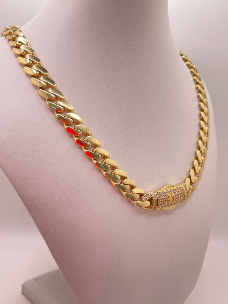 14KT MONACO STYLE CHAIN Size 20INCH 11MM Weight 37.3GR