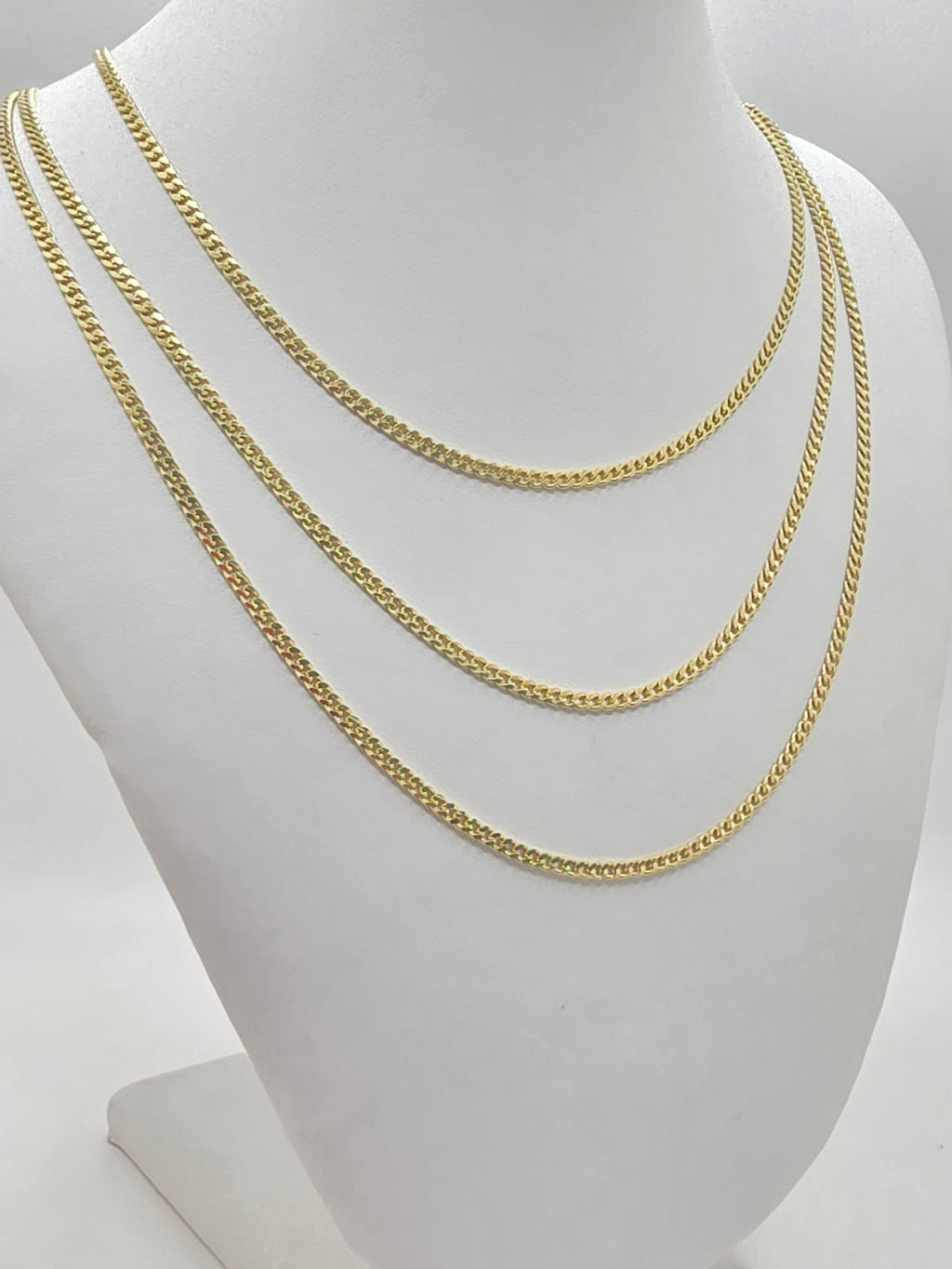 10KT SOLID MIAMI CUBAN CHAIN Size 18INCH 2.5MM Weight 7.9GR