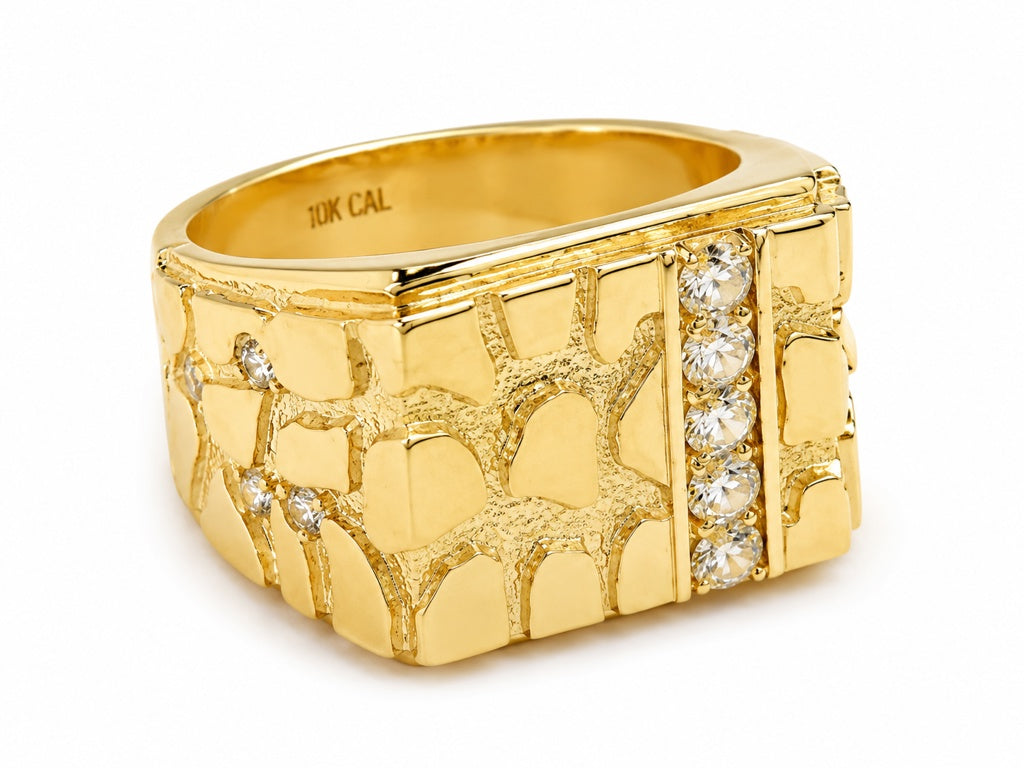 10K NUGGET RING Size 11.5