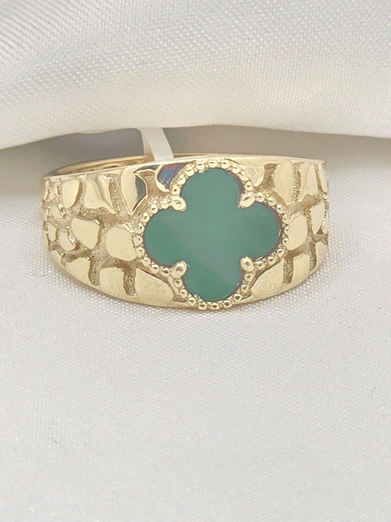 14KT FLOWER RING+WOMAN Size 8 Weigth 3.6GR