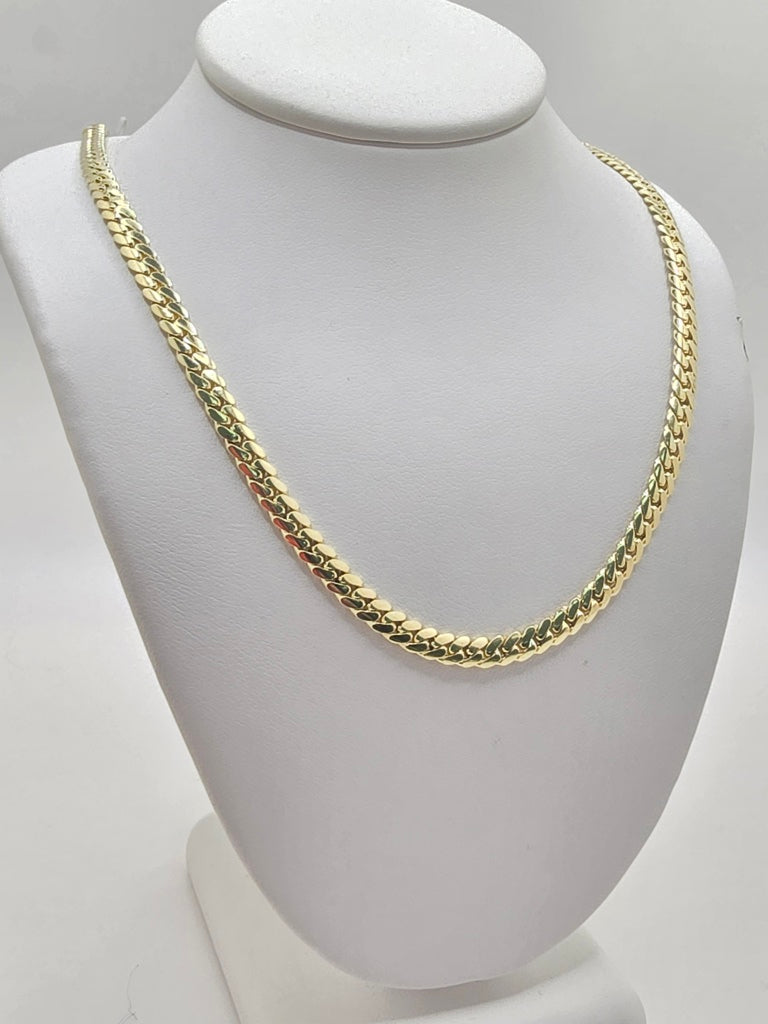10KT SOLID MIAMI CUBAN CHAIN Size 20INCH 4MM Weight 21.4GR