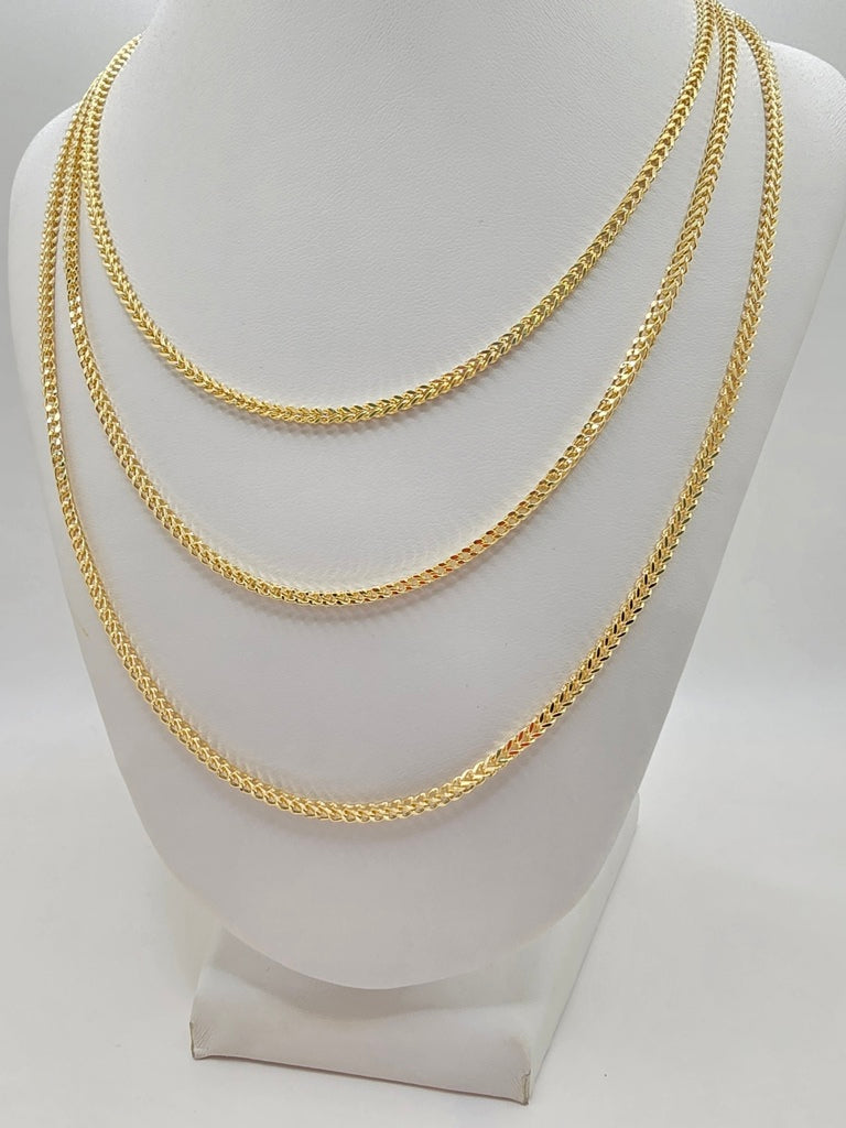 10KT HOLLOW FRANCO CHAIN Size 2.5MM 22INCH Weight 4.8GR