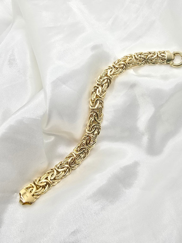 10KT BYZENTINE  BRACELET  Size 7INCH Weight 13.1GR