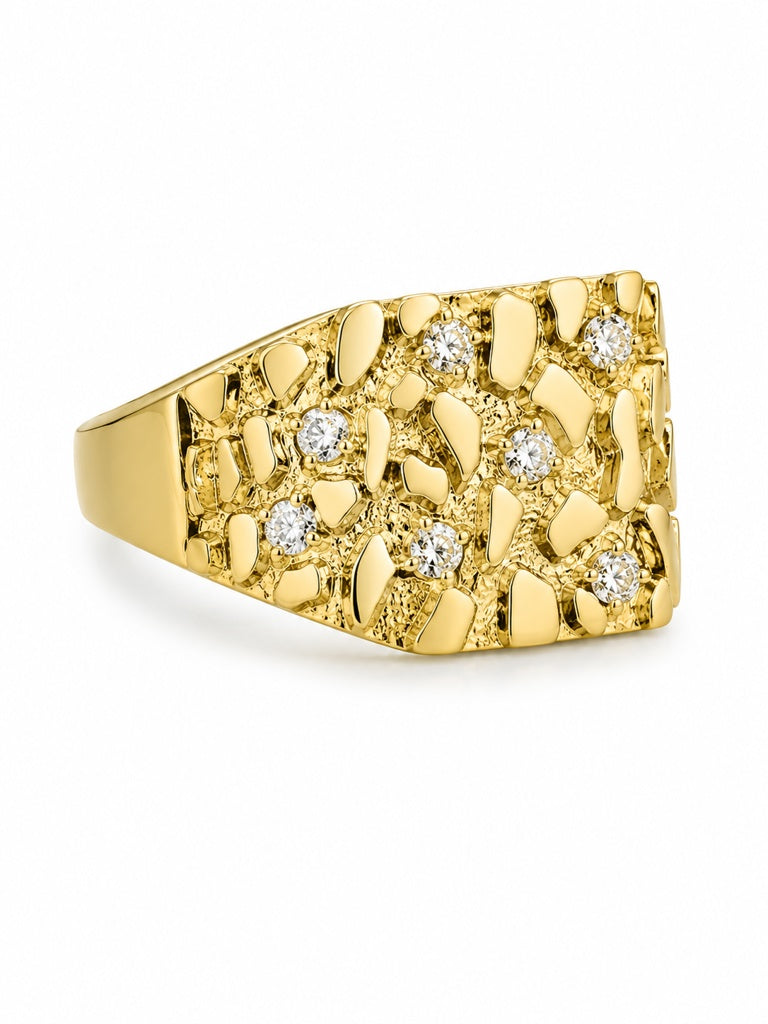 10K NUGGET RING Size 11.5