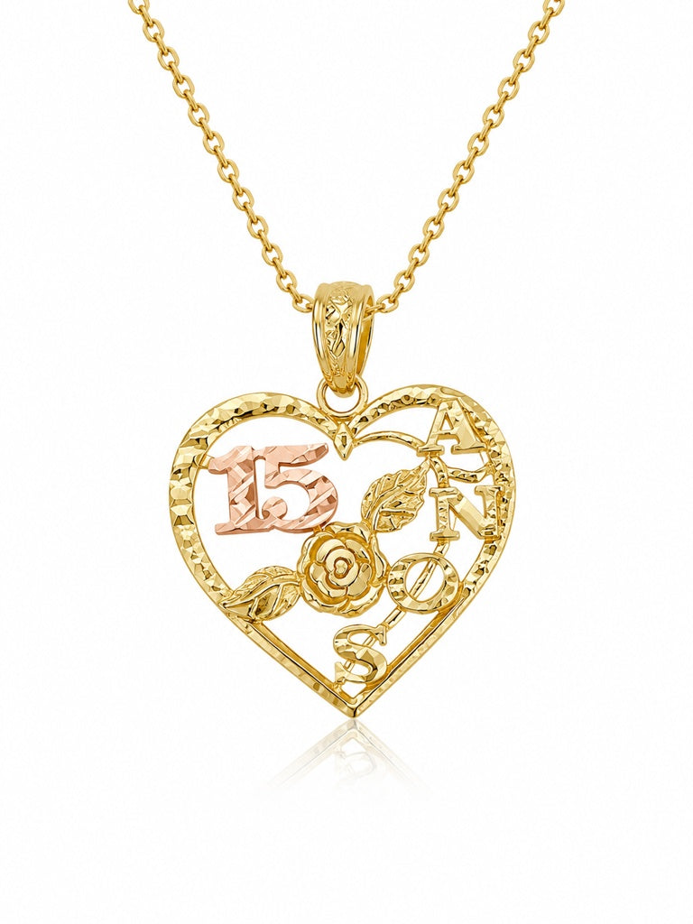 10KT 15ANERA PENDANT Size  Weigth 1.1GR