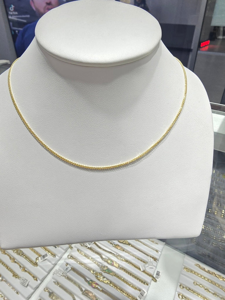 14KT HOLLOW FRANCO CHAIN 1.3MM