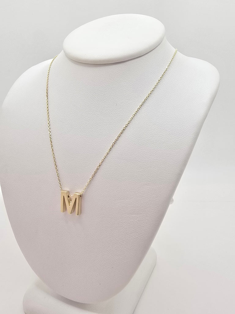 14KT LETTER "M" CHAIN Size 18INCH Weight 2.63GR