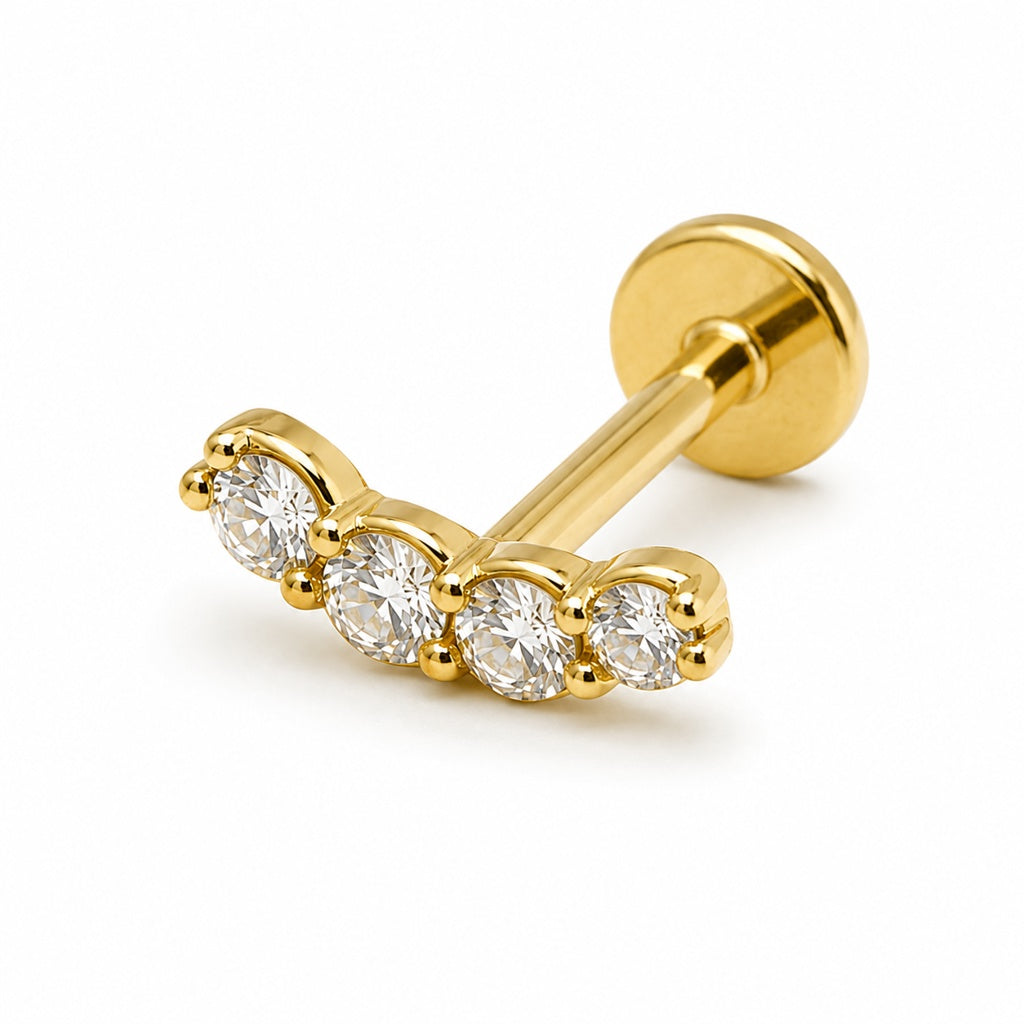 10KT HALF MOON EARRING/NOSE PIERCING Size S REF-137363/0070