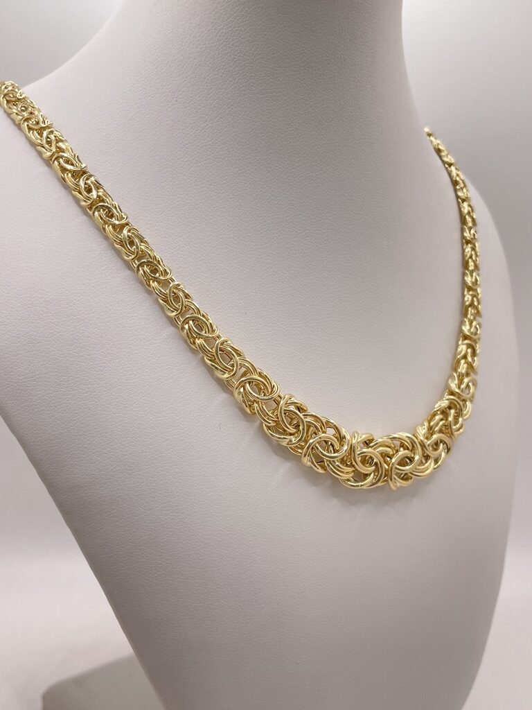 14KT BYZENTINE CHAIN 18in 12.73grs
