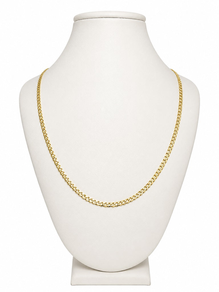 10KT SOLID CUBAN CURB FLAT CHAIN Size 20INCH 3.5MM Weigth 5.3GR