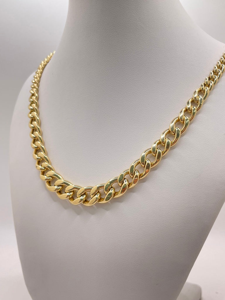 10KT GRADIENT CUBAN LINK NECKLACE