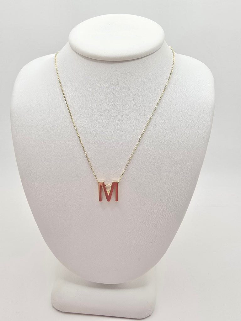 14KT LETTER "M" CHAIN Size 18INCH Weight 2.63GR