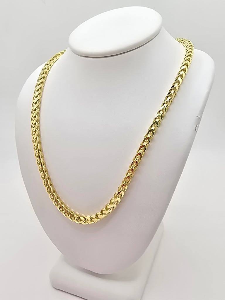 10KT SOLID FRANCO CHAIN Size 22INCH 3.5MM Weight 32.2GR