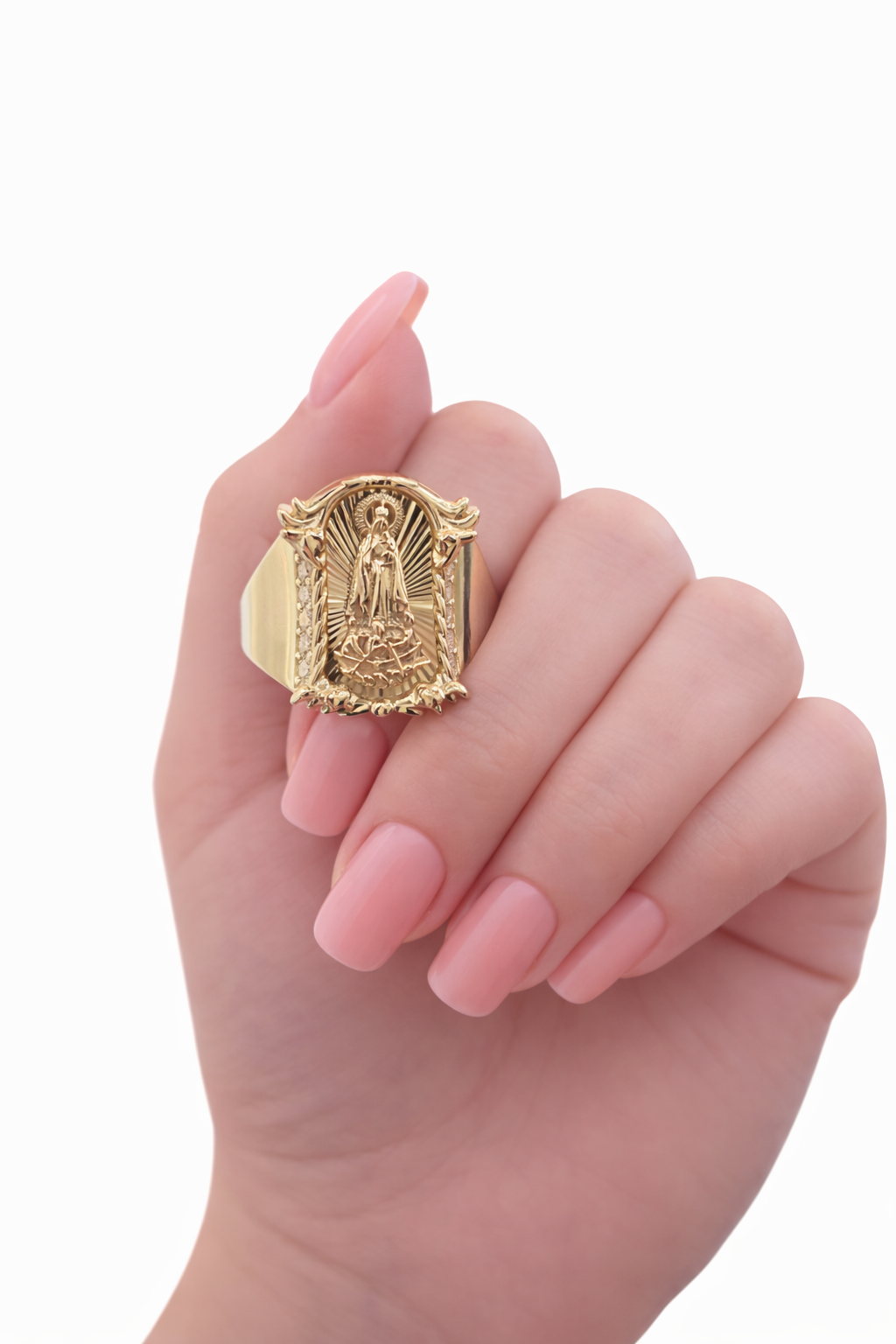 14KT  CARIDAD RING Size 12 Weigth 5.8GRS