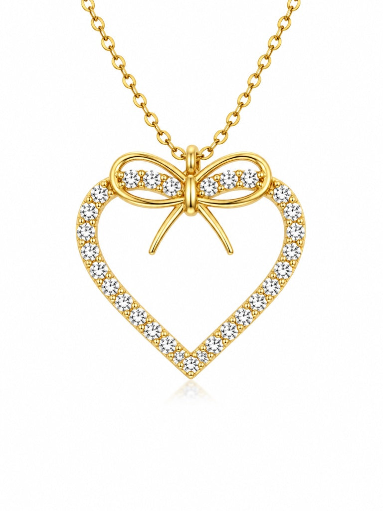 14KT DELICATE HEART WITH RIBBON PENDANT Weight 1.7GR