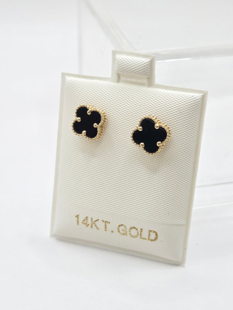 14KT FLOWER EARRINGS Size SMALL Weigth 1.2GR