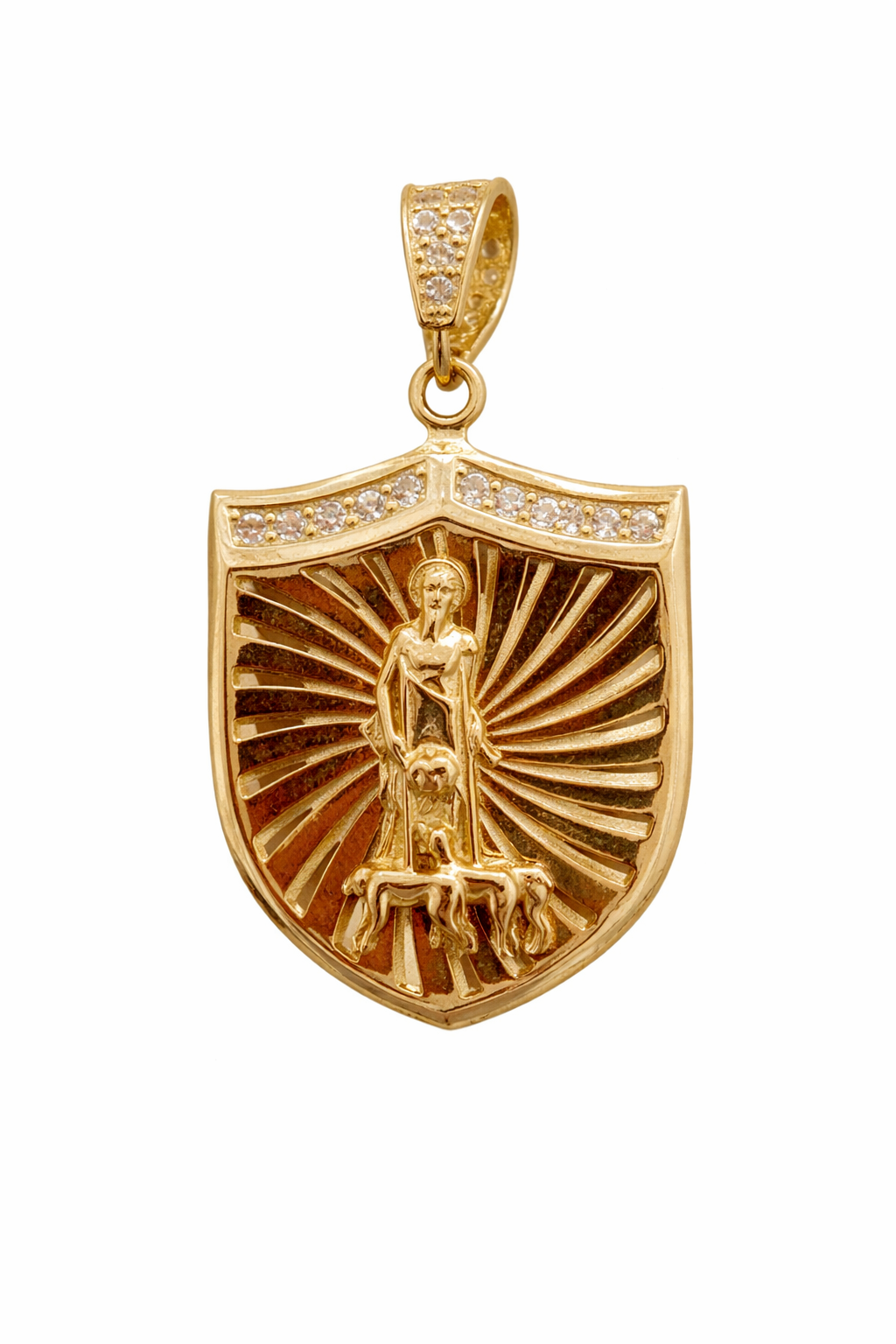 10KT SAN LAZARO SHIELD SHAPE PENDANT Weight 4GR