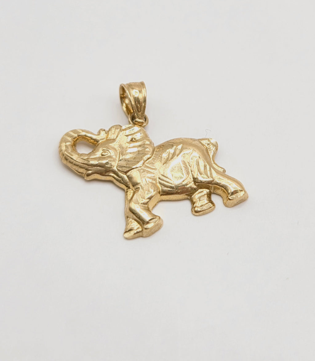10KT SMALL YELLOW GOLD ELEPHANT PENDANT Size SMALL Weigth 0.7GR