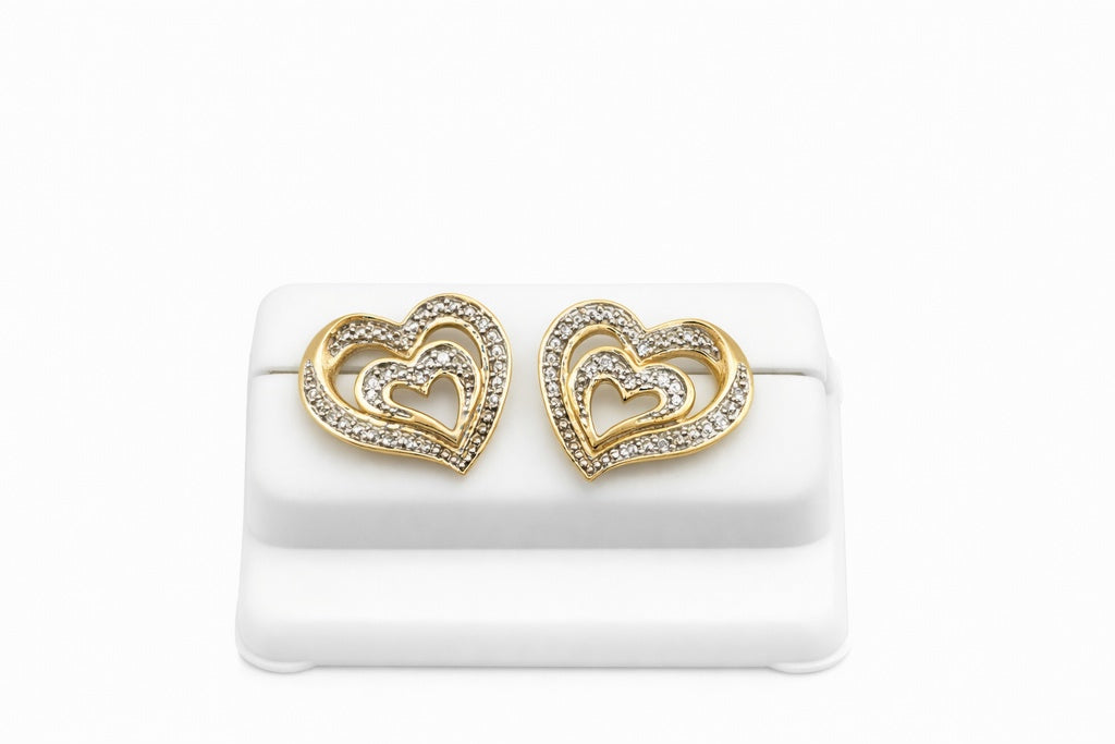 10KT ELEGANT DROPS DIAMOND  EARRINGS