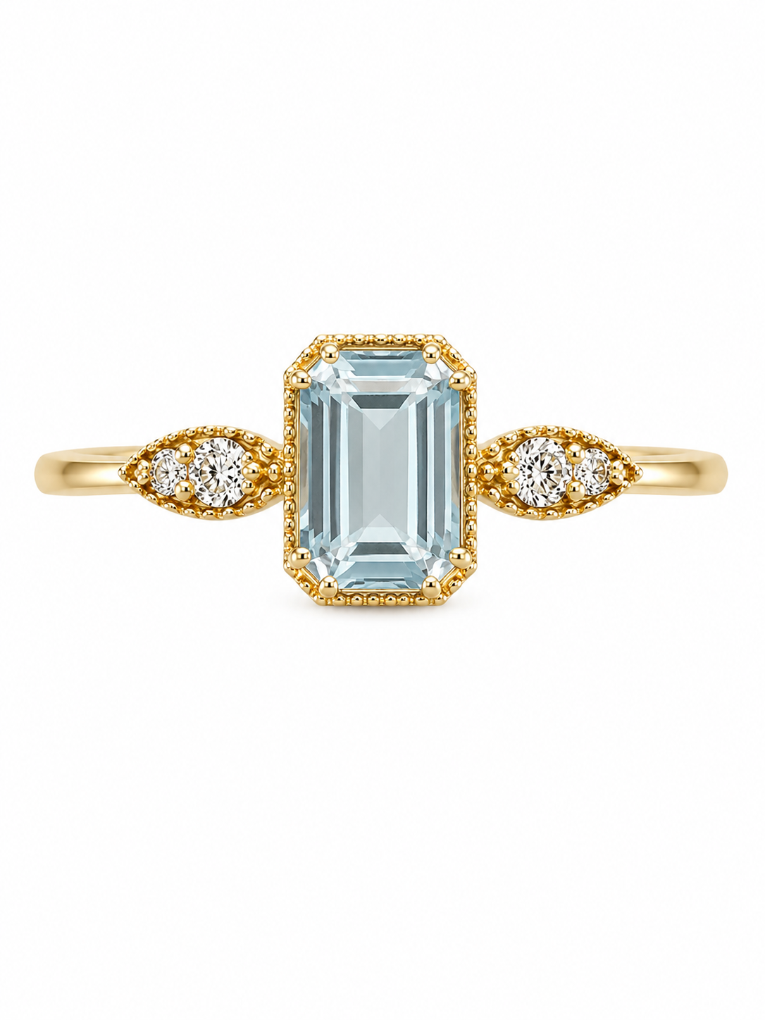 14KT DIAMOND PROMISE RING+DIAMOND Size 7