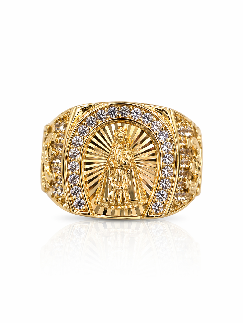10KT VIRGEN DE LA CARIDAD RING Size 9.5 Weigth 6.7GR