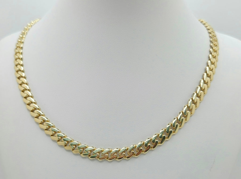 10KT CERTIFIED MONACO CHAIN BAGUETTE CLOSURE Size 22INCH 8MM Weight 23GR