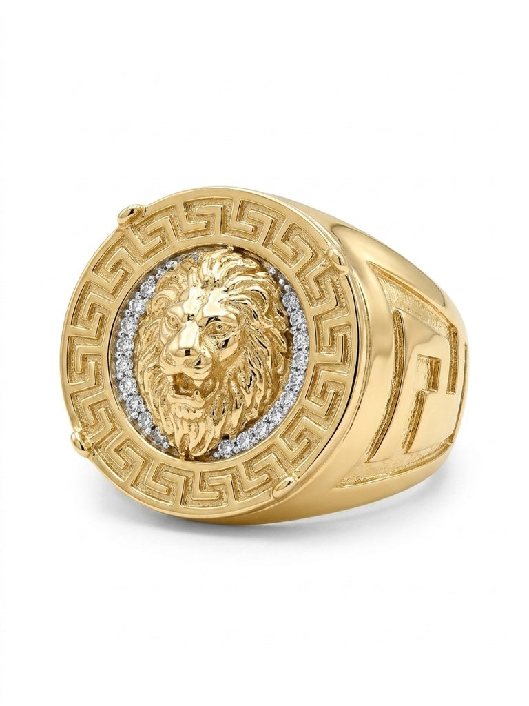10KT GREEK LION RING Size 12.5