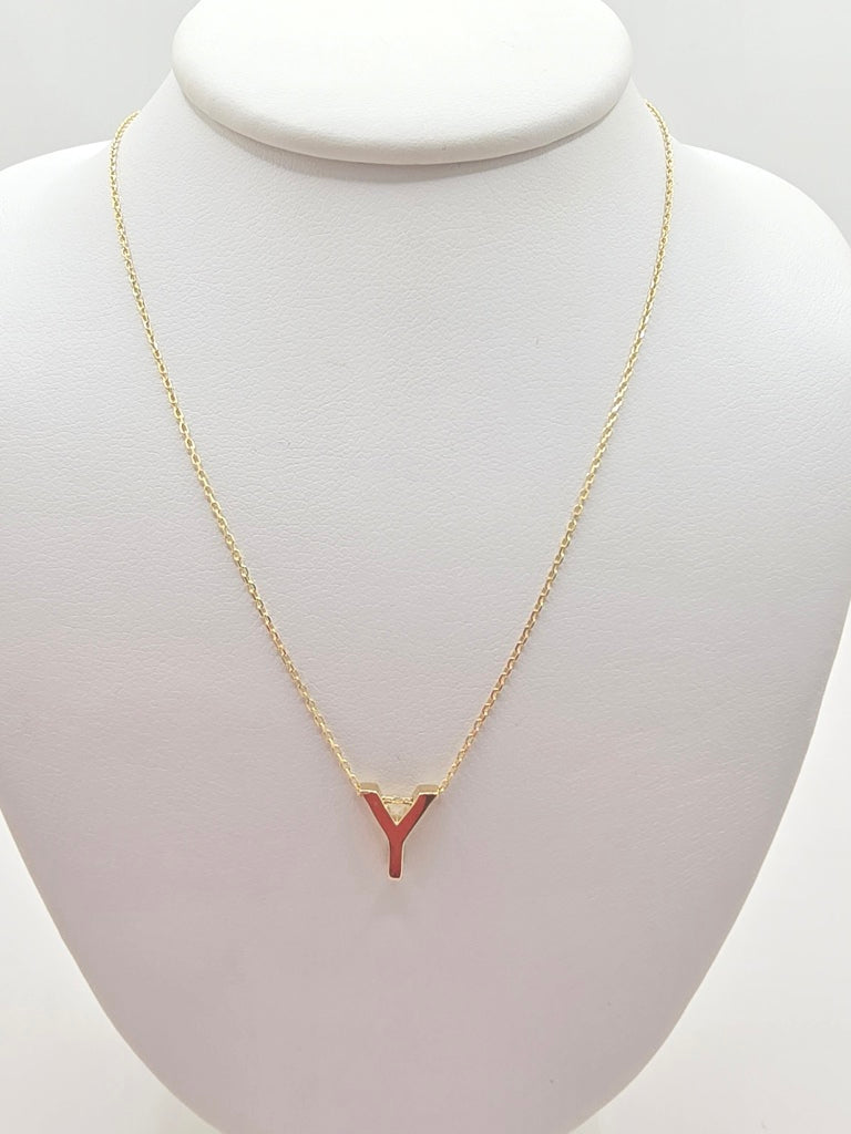 14KT LETTER "Y" CHAIN Size 18INCH Weight 2GR