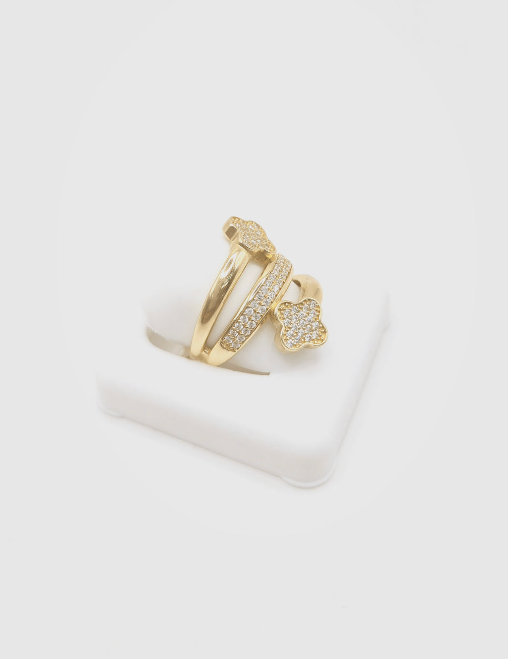14KT FLOWER RING+WOMAN Size 7 Weigth 3.9GR