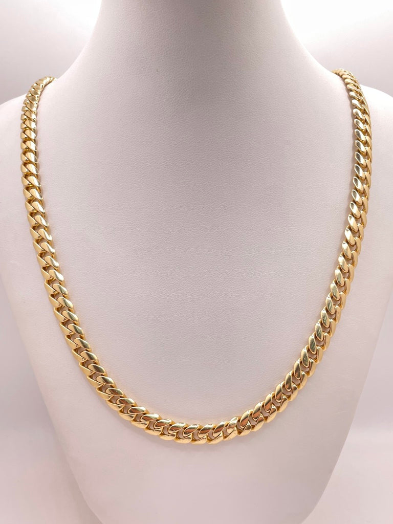 14KT SOLID MIAMI CUBAN CHAIN Size 28INCH 6MM Weight 71.2GR