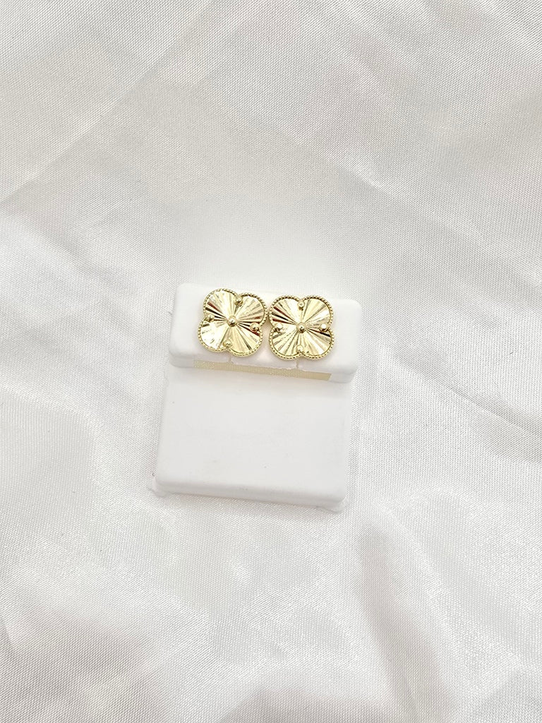 10KT FLOWER EARRINGS Size MEDIUM Weigth 2.2GR