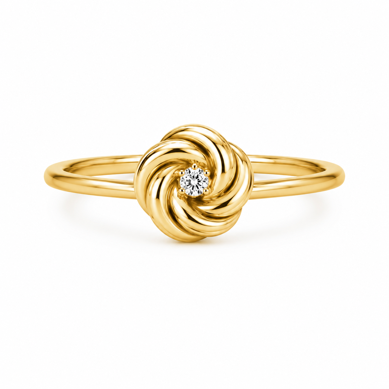 14K PUFFY KNOT RING Size 6.5
