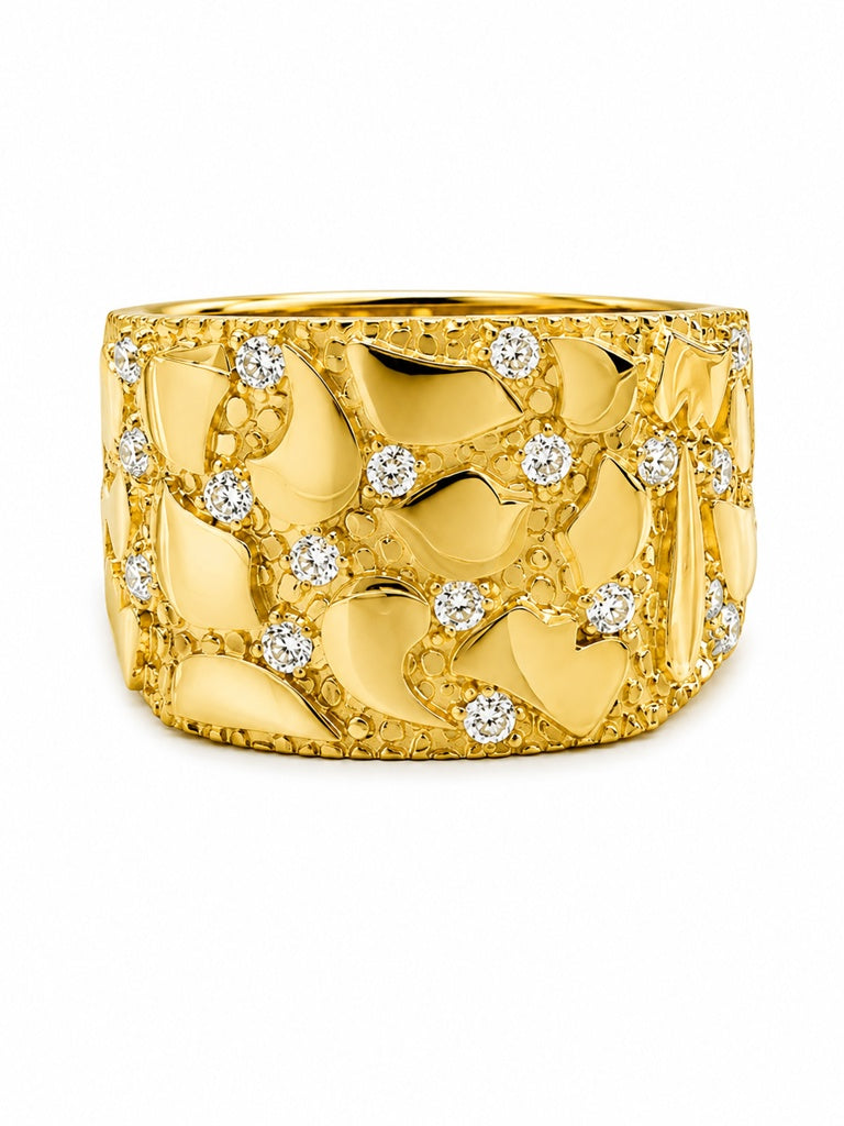 10K NUGGET RING Size 11