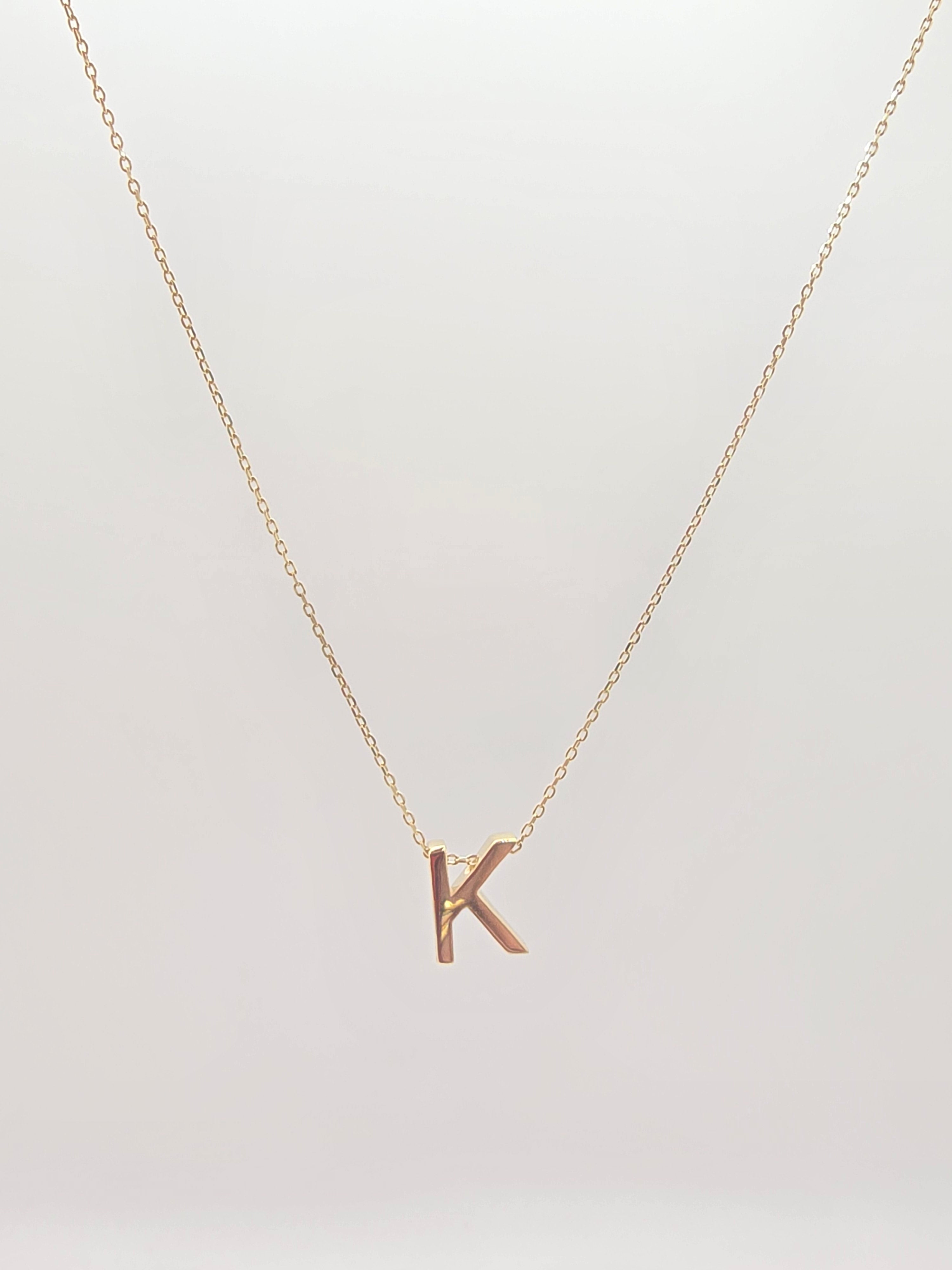 14KT LETTER "K" CHAIN Size 18INCH Weight 2.17GR