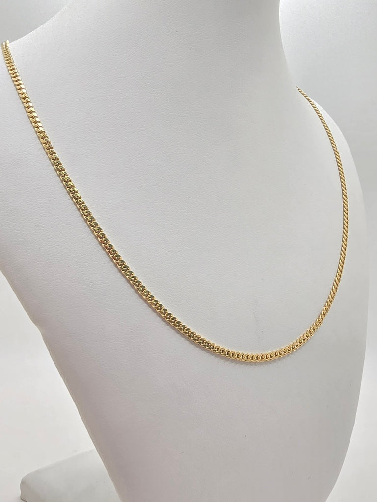 14KT SOLID MIAMI CUBAN CHAIN Size 18INCH 2.5MM Weight 8.2GR