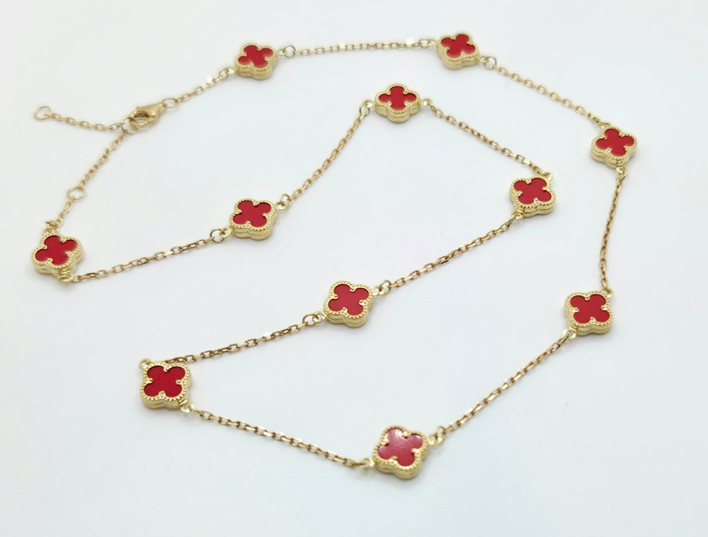 10KT FLOWER CHAIN Size 18INCH Weigth 5.5GR