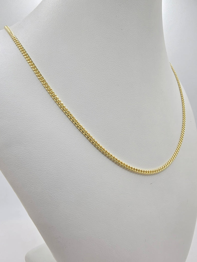 10KT SEMISOLID MIAMI CUBAN CHAIN  Size 22INCH 2MM Weight 2.8GR