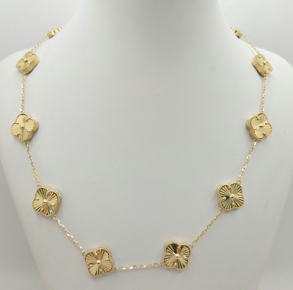 10KT FLOWER CHAIN Size 18INCH MEDIUM Weigth 14.8GR