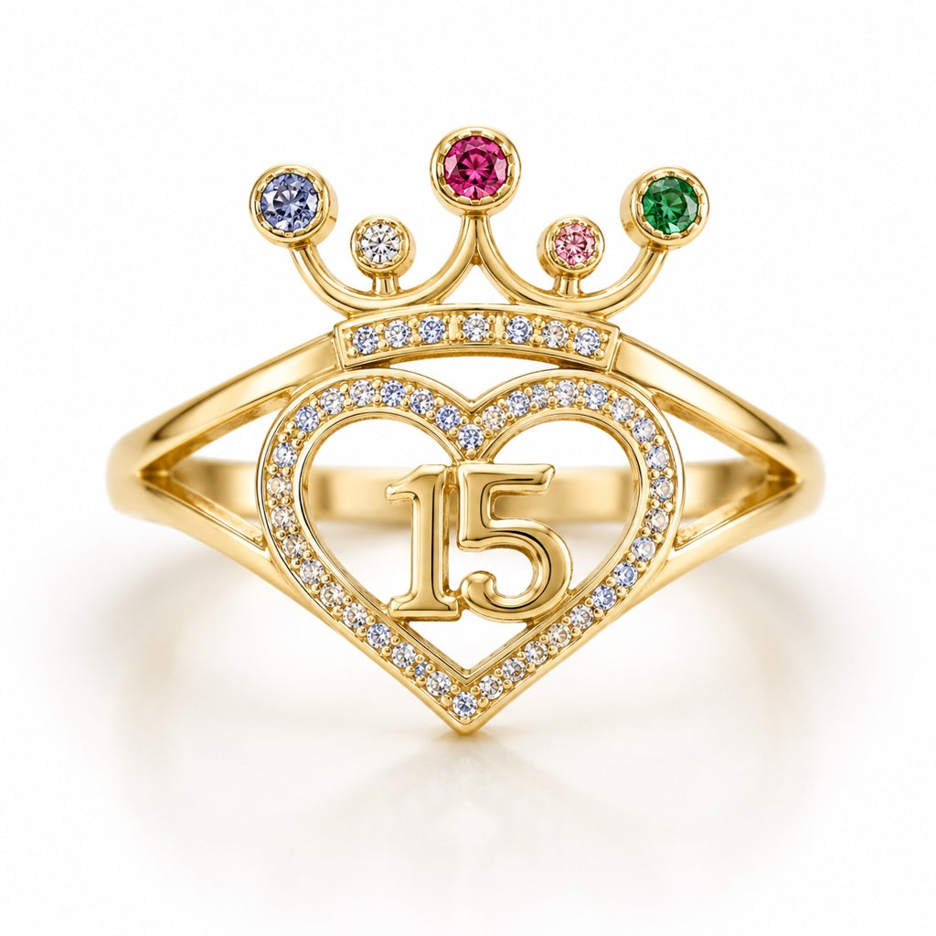 10KT 15ANERA HEART RING Size 7.5 Weigth 2.9GR