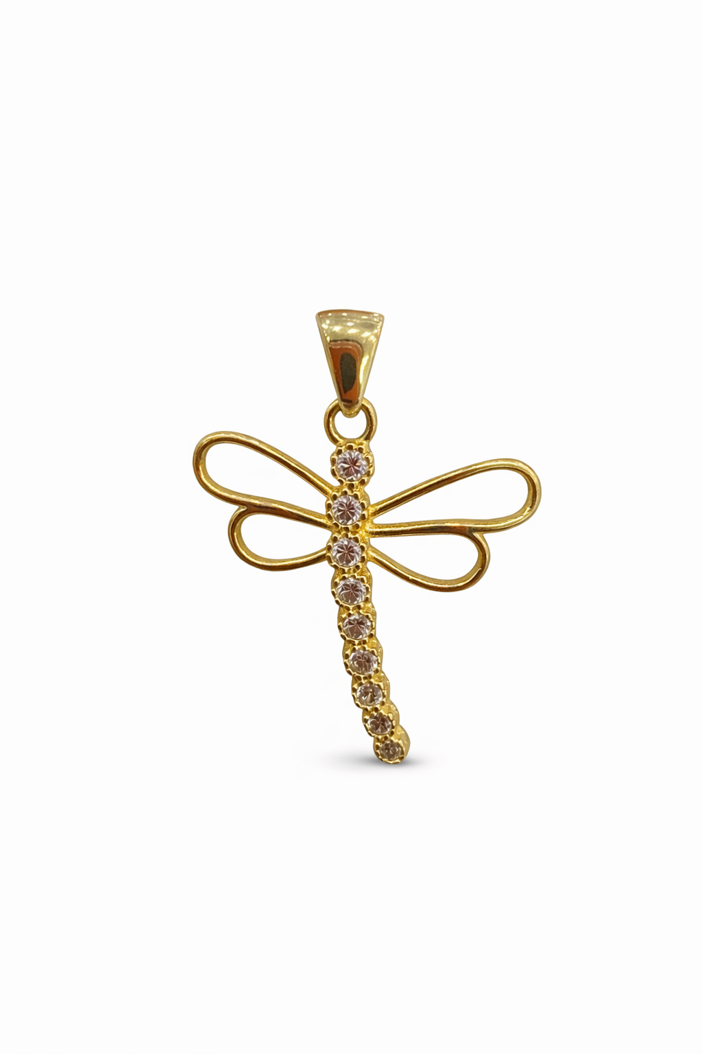 10KT DELICATE DRAGON-FLY PENDANT  Weigth 0.8GR