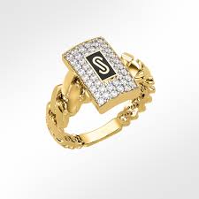 10KT CZ MONACO CERTIFIED WOMAN'S RING Size 7-8 Weigth 3.1GR