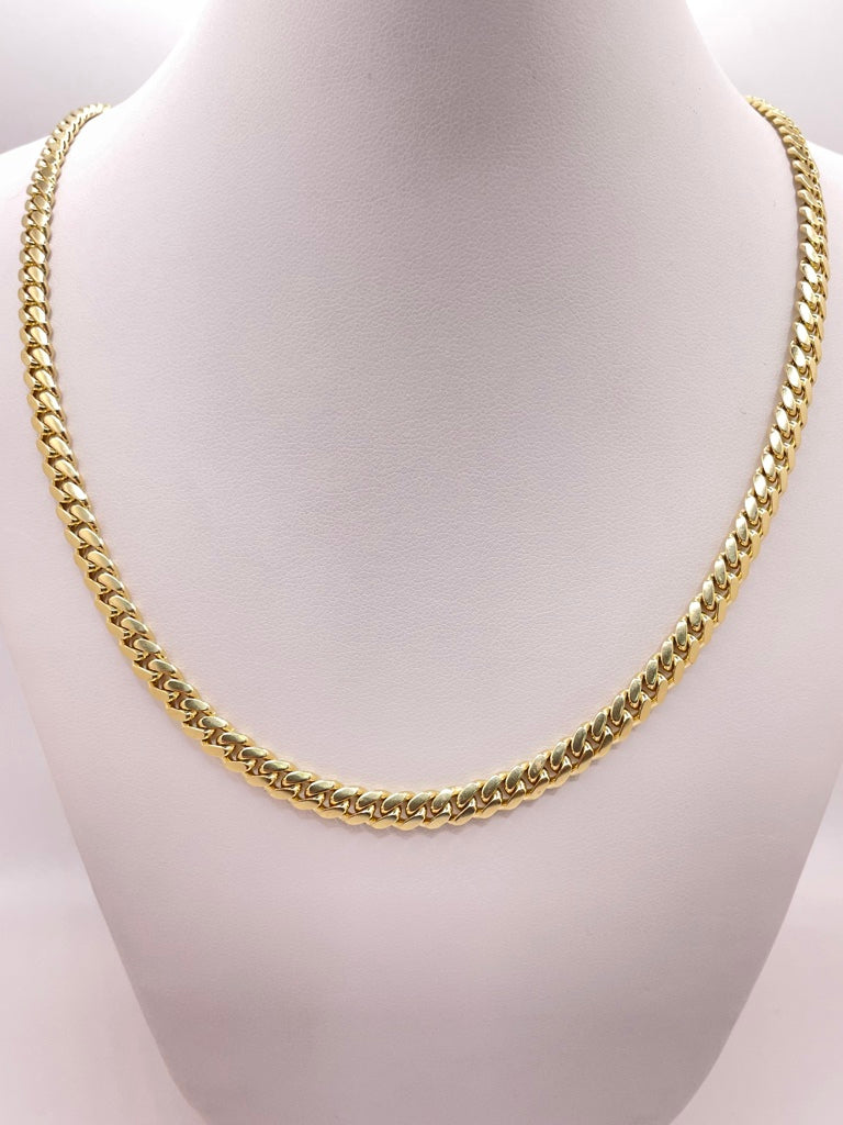10KT SOLID MIAMI CUBAN CHAIN  Size 24inch 5MM Weight 41.2GR