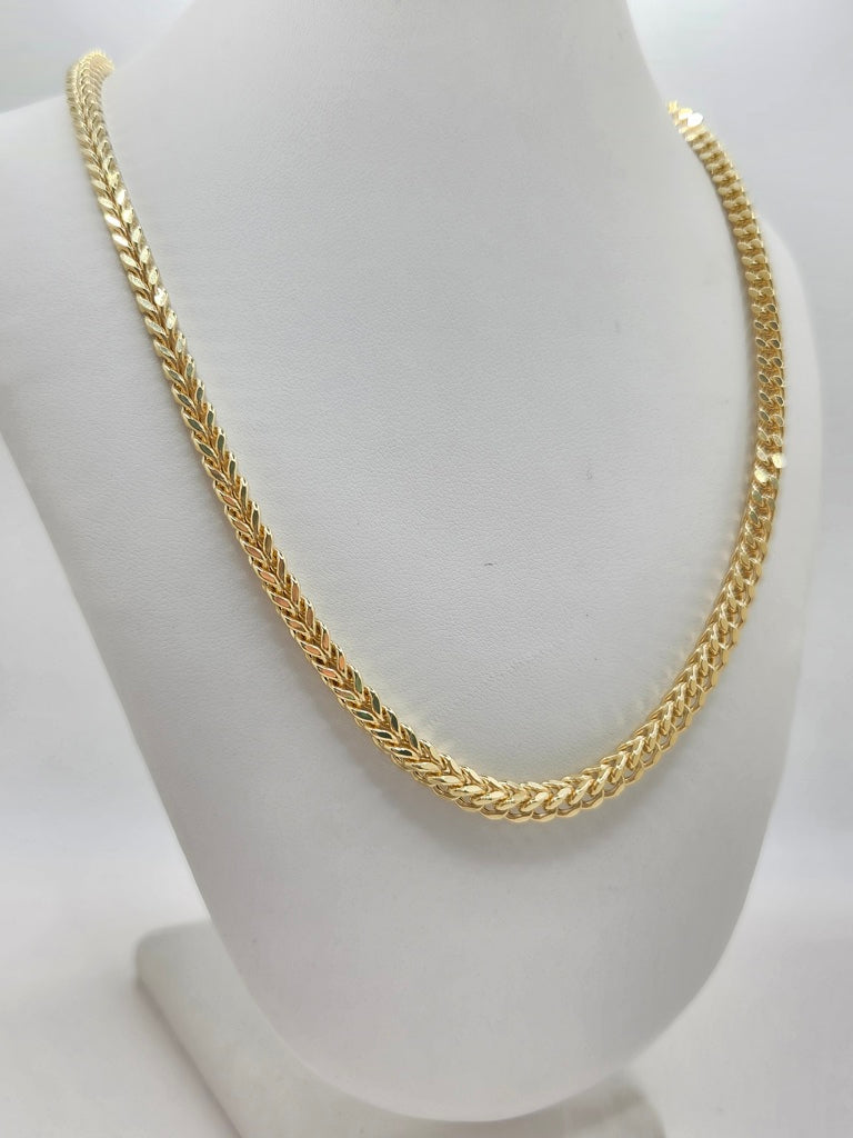 10KT SOLID FRANCO CHAIN Size 26INCH 4MM Weight 55GR