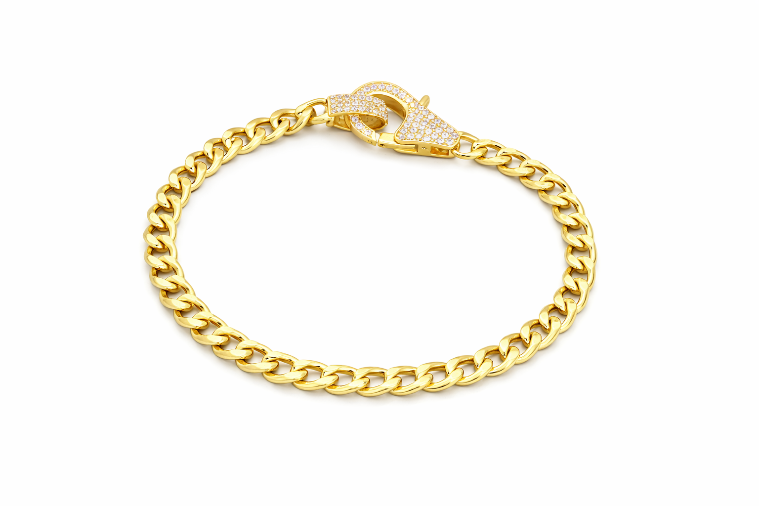 10KT MODERN AND EXOTIC LOCK BRACELET Size 7INCH  Weigth 7.5GR