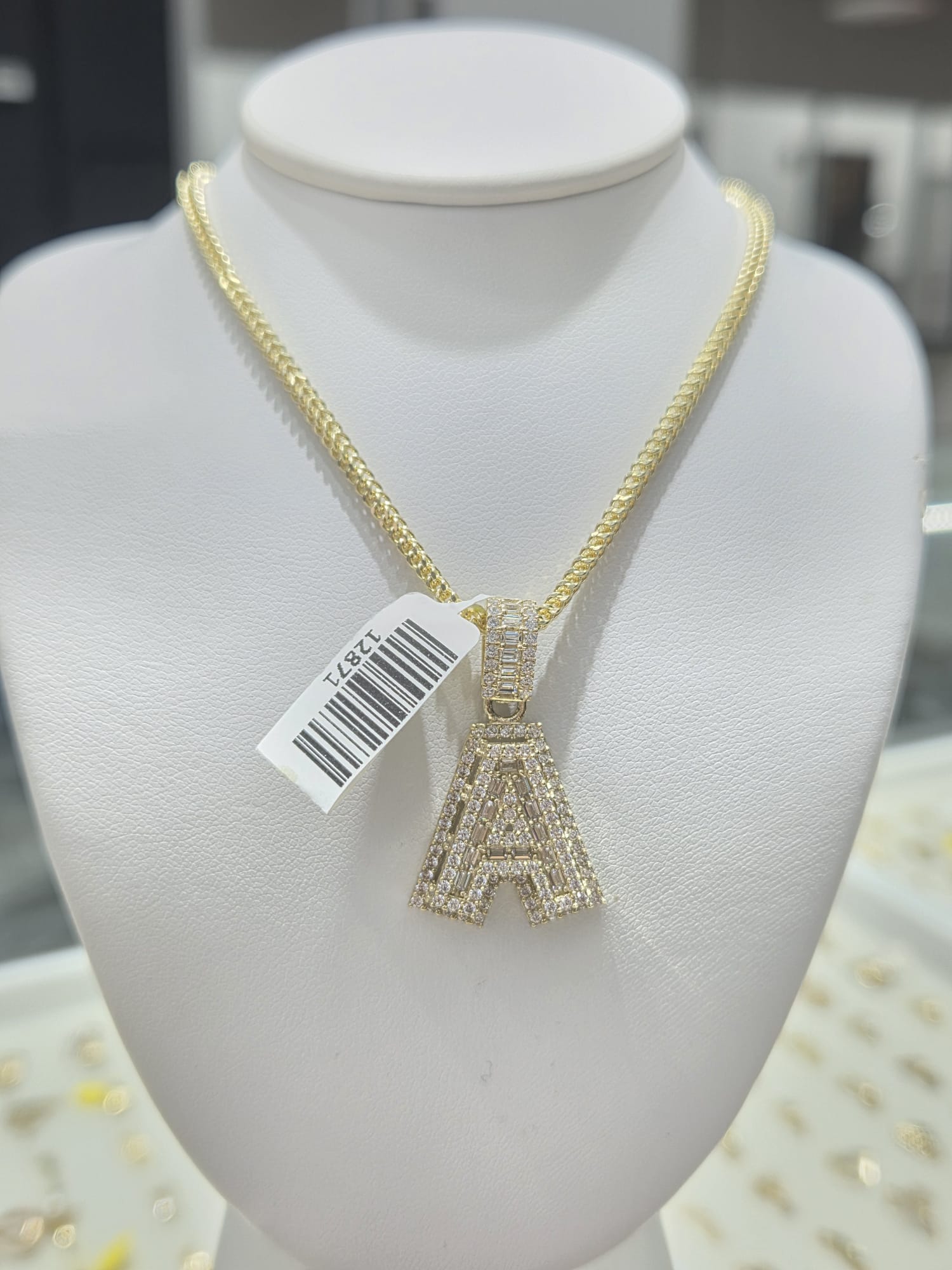 10KT chain letter A size 18inch
