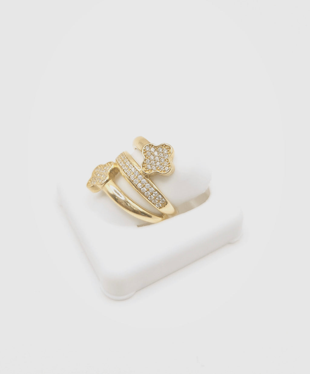 14KT FLOWER RING+WOMAN Size 7 Weigth 3.9GR