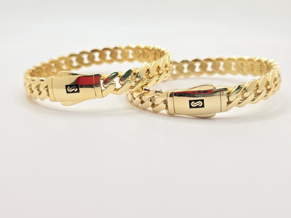 10KT PLAIN CERTIFIED MONACO BANGLE 10KT Size 9.5MM Weight 13.1GR