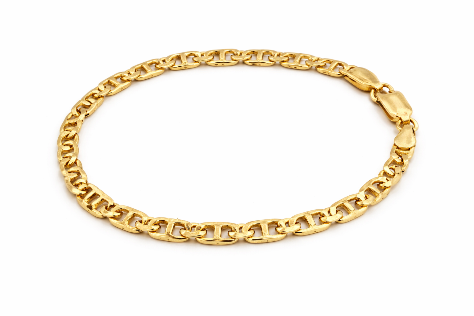 14KT MARINER BRACELET Size 8INCH 4.5MM Weight 5.4GR