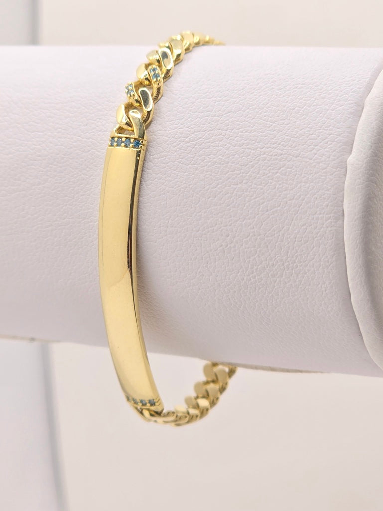 10KT BABY ID BRACELET MONACO CERTIFIED