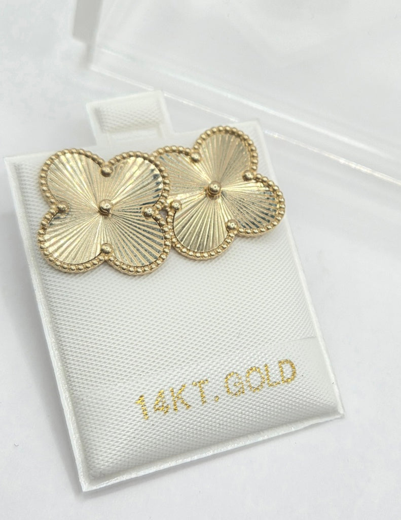 14KT FLOWER EARRINGS Size  Weigth 4.7GR